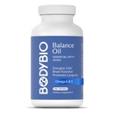 BodyBio Balance Oil - Vegan Omega 3 6 täiendus - külmpressitud safloor ja linaseemneõli - toetab aju funktsiooni, tervislikku nahka ja meeleolu