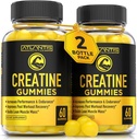 Atlantis Nutrition Kreatiin Monohüdraat Kummid tugevuseks ja sportlikuks soorituseks - 5 g kreatiini ühe teenistuse kohta - Ehitage lihaseid, suurendage jõudlust ja vastupidavust & parandage treeningujärgset taastumist - 120 loend