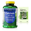Spring Valley Calcium Plus D-vitamiini tabletid Toidulisand, Luude Tervis, VIT D 20 mcg, 600 mg, 250 Count + eksklusiivne VitaMax Vitamiin Guide (2 üksust)