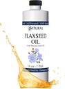 Zatural linaseemneõli Looduslikult kasvatatud 100% puhas linaseemned Külm pressitud Vegan Omega rasvhapped 16oz