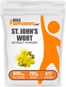 BulkSupplements.com Naistepuna ekstrakt - Naistepuna lisand, taimsed lisandid meeleolu - Vegan & Gluteenivaba, 600mg per Serving, 250g (8,8 oz) (pakk 1)