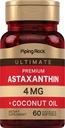 Torukivi astaksantiin 4mg | 60 softgels | kookosõli | vetikaekstrakti lisand | Mitte GMO, gluteenivaba