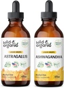 Wild & Organic Astragalus Tincture 4 fl oz & Ashwagandha Tinktuur 4 fl oz