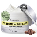 Kofeiin silmade all kreem tumedatele ringidele, punetus, kortsud, kotid silma all ja peened jooned retinooliga ja multipeptiididega - helendav, hüdrateeriv ja elavdav naistele ja meestele, 30 ml