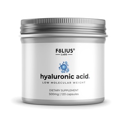 Ultra Kõrge puhtus Hüaluroonhappe kapslid 500mg - 95% naatriumhüaluronaat - Väga puhastatud ja biosaadav - Madal molekulmass - Mitte-GMO fermenteeritud - 120 kapslit
