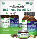 Wellements Organic Baby Feel Better Kit 4 kuud + | Day & Night Syrups Rindkere & Jalga Rub | Rahustav mugavus * Imikutele | USDA sertifitseeritud orgaaniline, mitte-GMO, õrn beebihoolduskomplekt