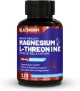 Magnesium L-Threonine Capsules, Magnesium Threonine Supplement, 1900mg Magnesium L-Threonine, Non GMO, Gluten Free - 120 Veg Capsules