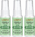 Lovita Propolis Throat Spray, Canadian Propolis Spray, High Potent 500 mg Propolis / ml koos 9: 1 kõrge kontsentraadiga, Natural Hare Throat Spray immuunsuse toetamiseks, alkoholivaba, 1 Fl Oz (3. pakk)