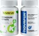 Kaaliumtsitraat 1000mg ja magneesiumkompleksi lisand 420mg magneesiumiga, südame, lihaste, närvide, luude tervise lisand