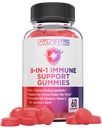 Atlantis Nutrition 8-in-1 Immune Support Gummies Elderberry | Immune Supplement Elderberry, Quercetin, Tsink, C-vitamiin - Immunity Boosters täiskasvanutele ja lastele - Maitsev maitse - 60 Count