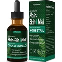 Horsetail juuksed, nahk ja küüned Vedelad tilgad, Cola de Caballo, Biotina y Romero, Vitaminas Gotas para el Cabello Uñas y Piel, juuste kasvu täiendused naistele w / Rosemary Extract. 2oz