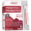 ZEBORA Probiootikumid-for-Women 100 miljardit-CFU-d prebiootikumidega, D-Mannose & Cranberry seedetrakti jaoks, immuunsüsteem, naiselik TÜ tervisetoetus, ülim probiootiline naiste hooldus, soja ja gluteenivaba, 45 pakendit