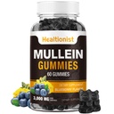 1 Pack Sugar Free Mullein Gummies - Lung Cleanse, 3000MG Mullein Supplement hingamisteedele, Orgaaniline Mullein tilgad Gummy Quercetin & Bromelain Lung, Seedetrakti Tervis & Immune 90Ct