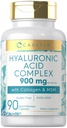 Carlyle Hüaluroonhappe kompleks 900 mg | kollageeni ja MSM-iga | 90 kapslit | Mitte-GMO, Gluteenivaba toidulisand