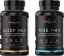 Bestseller Sleep MAX & Rise MAX Professional Bundle All-in-One Premium Nootropics & Functional Seenesegu & Calming Blend for Sleep