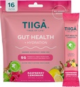 Tiiga Soolestiku Tervis + Hüdratsioonijoogi Segu – 7 g Baobab, 5 g Prebiootikumid, Elektrolüüdid, Piimatooted, Vegan, Lisamata suhkur, Seedimine, Regulaarsus ja Kõhukinnisus – 16 Servingut