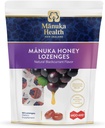 Manuka Health Manuka Honey Throat Lozenges - Blacksõstra Maitsestatud Lozenges, 58-Count - Köha tilgad infundeeritud toores Manuka Honey & C-vitamiin immuunsüsteemi toetuseks