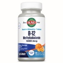 KAL Vitamiin B12 Metüülkobalamiin 1000mcg, tervislik energia, ainevahetus, närvide ja punaste vereliblede toetus, * kiire lahustamine ActivMelt, optimaalne imendumine, looduslik mandariini maitse, 90 Servings, 90 Micro Tabs