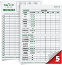 SWOOC Games® - 5 Big Premium Laminated Yardzee & Farkle Score kaardid (11,5in x 8in) reeglitega - suured korduvkasutatavad kuivkustutuspadjad hiiglaslikele välitingimustese