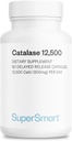 Supersmart - Catlase 500mg päevas (12500 CatU) - looduslik ensüüm - Anti-halli juukselisand | Mitte-GMO ja gluteenivaba - 60 viivitusega vabastavat kapslit