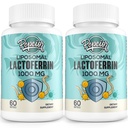 Liposomaalsed Veiste laktoferriin 1000 mg - raua imendumise ja immuunfunktsiooni jaoks Laktoferriini lisandid täiskasvanutele, 60 Softgels (2 pudelit)