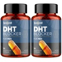 DHT Blocker meeste Saw Palmetto & Biotin, juuste kasvu valem vedel-täidetud kapslites, juuste väljalangemise toidulisandid, juuste regenereerimise vitamiinid, kaubanduslikud taimsed segud - 90 kapslit (2 pudelit)