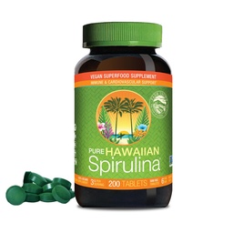 Nutrex Hawaii, Pure Hawaiian Spirulina 500 mg, Vegan, toetab immuunsüsteemi, südant, rakke ja energiat, 200 tabletti