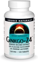 Ginkgo-24 - Ginkgo Biloba ekstrakt 120 mg toetab vaimset teravust - 120 tabletti