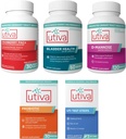 15% Bundle Utiva Cranberry PACs 30 Vegi Kapslid + Utiva põis Tervis 60 Kapslid + Utiva D- Mannose 500mg 120 Kapslid + Utiva Probiotic 30 Viivitatud Vabastus Vegi Kapslid + Utiva UTI Testribad
