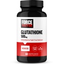 FORCE FACTOR Glutatiooni lisand, antioksüdantide lisand vähendatud glutatiooniga 500mg suurema imendumise ja efektiivsuse jaoks, aktiivne vorm, vegan, mitte-GMO, 60 taimset kapslit