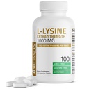 Bronson L-Lysine ekstra tugevus 1000 MG tableti kohta Suur tugevus, immuunsuse tugi ja toetab kollageeni sünteesi, mitte-GMO, 100 taimset tabletti