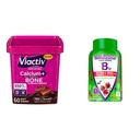 Viactiv Kaltsium + Vitamiin D3 Täiendus Pehmed närid, piimašokolaad, 60 närimist ja Vitafusioon Ekstra Tugevus Vitamiin B12 Kummi vitamiinid energia Ainevahetus Toetus