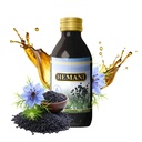 Hemani Black Seed Oil 60 ml - Puhas Premium Külmpressitud Nigella Sativa Black Cumin Oil Seedetrakti Tervis, Immuunsüsteemi Toetus Tümokinooni looduslik allikas