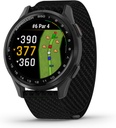 Garmin Approach® S50, Advanced Golf GPS Smartwatch, AMOLED Display, On-Course Features, Wrist-Based Heart Rate, Slate Alumiinium Bezel Black ComfortFit Nylon Band