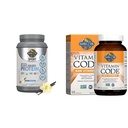 Eluaed Orgaaniline Vegan Spordivalgu pulber, Vanilla, 30g - Probiootikumid, BCAA-d treeningujärgseks taastumiseks 19 Servings + toores vitamiini kood C-vitamiin, 120 Veg kapslit