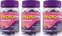 Pepto PM Gummies koos melatoniiniga une toetamiseks, kiireks ja tõhusaks seedehäirete leevendamiseks kõrvetiste, seedehäirete, ärritunud kõhu ja unetuse eest - Berry Flavor, 24 Ct (3. pakk)