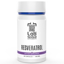 Trans-Resveratrool - 60 500 mg kapslid - 3. partei COA, mis on varustatud iga partiiga # - puhas resveratrool - ei täida