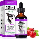 15 in 1 Dog Multivitamiin, All-in-One Multi Vedel Multivitamiin koertele, Koer Vitamiinid ja täiendus Seedetrakti, Immunity, Allergia Naha & Coat Support, Puus ja liiges, Kõik vanused, Tõud 2 oz
