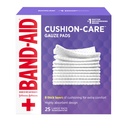 Band-Aid Brand Absorbent Cushion Care Sterile Square Gauze padjad esmaabi kaitse väiksemate kärbete, Scrapes & Burns, Non-Adhesive, Haavahooldus Kleitpadjad, suured, 4 x 4 in, 25 ct