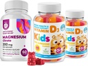D-vitamiini kummid lastele ja täiskasvanutele 2000 RÜ ja magneesiumkummid - tervislikud D3-vitamiini lisandid 1000 IU - taimetoitlane želatiin-vaba immuunsuse tugi suhkruvaba magneesiumiga pehmed närid lastele ja täiskasvanutele