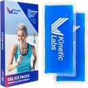Korduvkasutatavad geelijää pakendid vigastusteks kineetiliste laborite poolt (2 Pack) - kuumad külmad pakendid vigastuste jaoks 11" x 5.3 " - painduvad jääpakendid tagakülje põlve õlakaela kaela küünarliigese peavalude kirurgia (suur)