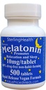 Melatoniin 500 arv 10 mg Kiire lahustamine Vegan Super Tugevus