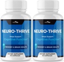 VIVE MD NeuroThrive Brain Supplement - Ametlik valem - Neuro Thrive PQQ, Neuro Thrive ekstra tugevus Ginkgo Biloba ekstrakt, Siberi ženšenni ekstrakt (2 Pack)