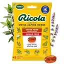 Ricola Sugar Free Swiss Herb Cough tilgad, 45 Count, Cough Suppressant & Throat leevendavad tilgad looduslikult hangitud mentooliga, maitsestamine köha ja kurgu ärrituse sümptomite leevendamiseks