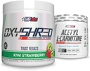 EHP Labs Shred + Acetyl Bundle - OxyShred Thermogenic Pre Workout Pulber & Shredding Supplement - Atsetüül L-karnitiin - toetab looduslikku energiat, AIDS Metabolism ja tervislik aju funktsioon