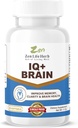 ZEN LIFE HERB IQ+ Aju - kofeiinivaba, kliiniliselt testitud fookus, kontsentratsioon, mälu ja energia, looduslik taimepõhine taimsete toidulisand, lisamata vitamiine / mineraale / seene / suhkrut (30 softgels)
