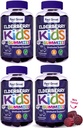 Feel Great Kids Elderberry Gummies koos tsingi ja C-vitamiiniga (4-Pack) | Kids Immune Support Sambucus Elderberry Gummies | Berry Maitsestatud Vegan Kids Multivitamiinid | 90 Gummies per pudel