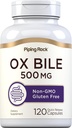 Piping Rock Ox Bile Supplement 500mg | 120 kapslit | Seedeensüüm | Mitte-GMO, Gluteenivaba