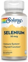 Solaray Selenium 50 mcg, tervislik immuunsussüsteem, kilpnäärme funktsioon ja antioksüdantide tugi, 100 kapslit