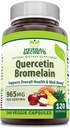 Taimsed saladused Quercetin 800mg Bromelain 165mg, Veggie kapslid Supplement | Non-GMO | Gluteenivaba | Valmistatud USAs (965 mg, 240, Count)